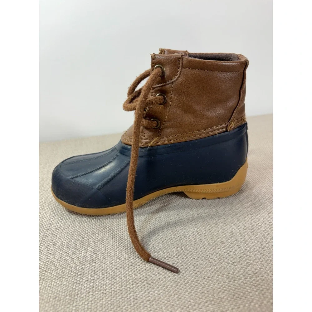 Sperry Toddler Duck Boots Unisex Saltwater Kids Blue/Tan Size 9M